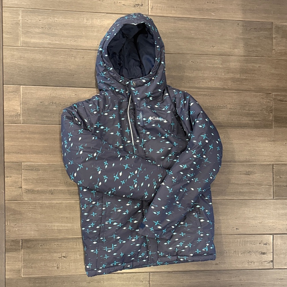 Columbia Kids' Navy and Teal Hooded Jacket